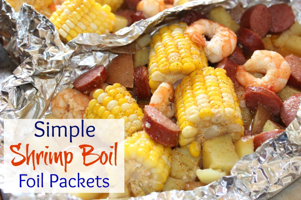 Simple Shrimp Boil Foil Packets 