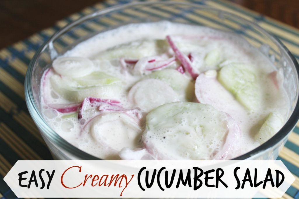 easy creamy cucumber salad